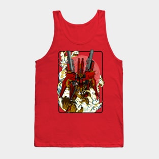 Red Armored Gundam Tank Top